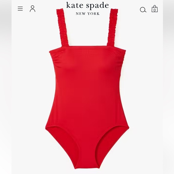 Kate Spade Womens Cabana Mini French Ruffle
Square-neck One-piece Swimsuit Small - Picture 4 of 11